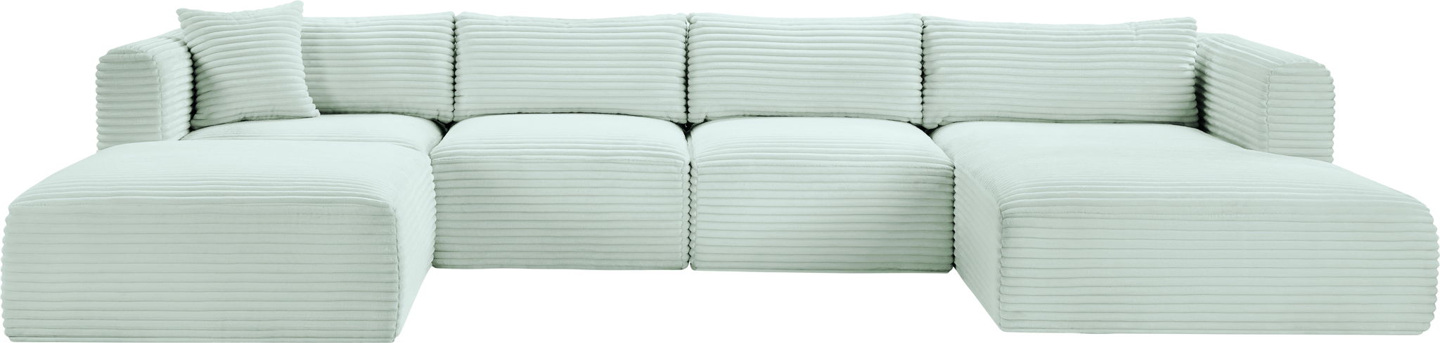 Shaggy - 5 Piece Modular Sectional With Chaise And Ottoman