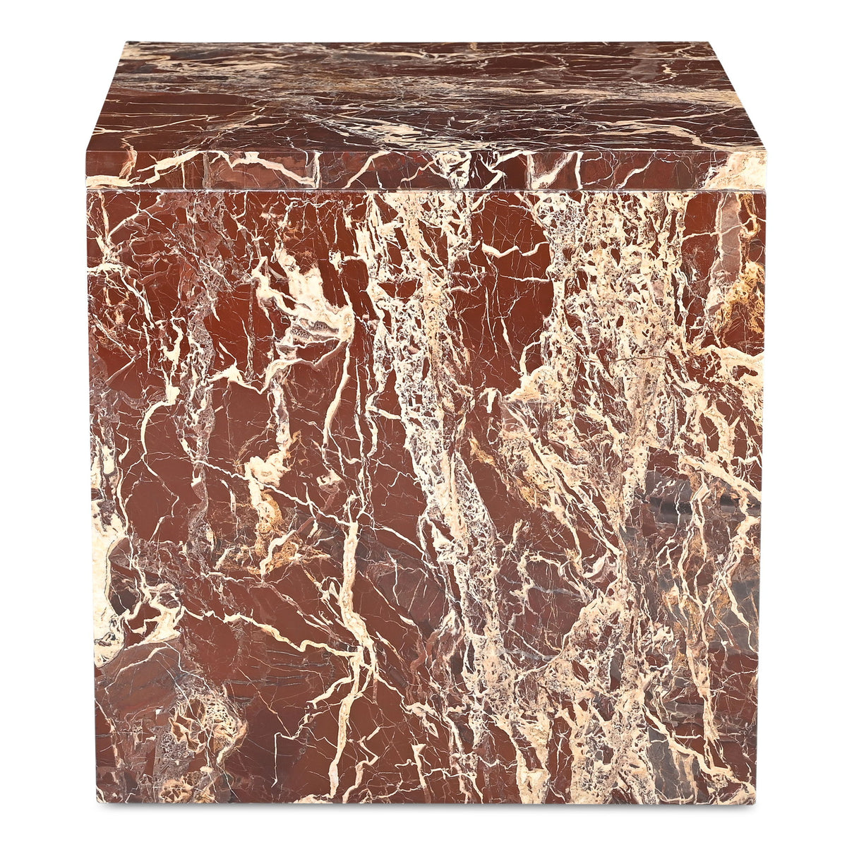 Rosa - Accent Table - Rosso Levanto Marble
