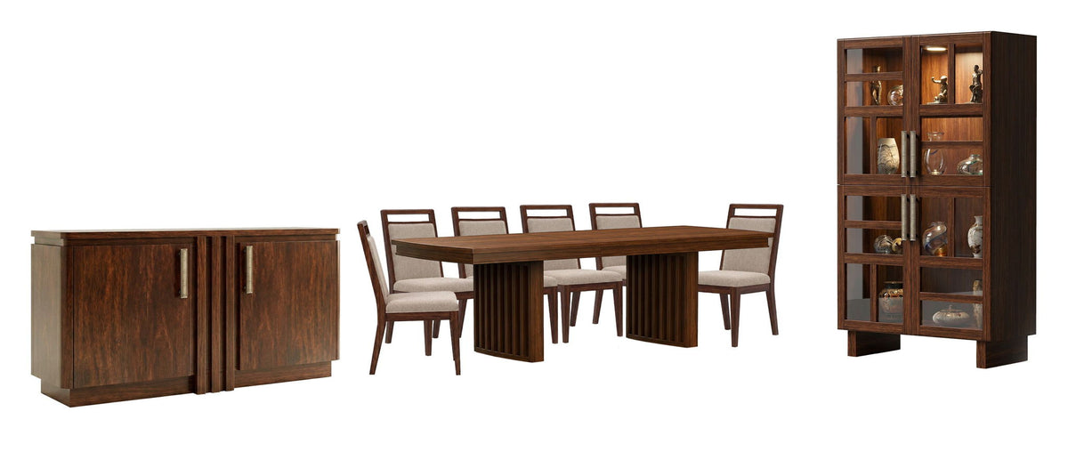 Reena - Extendable Trestle Dining Table Set