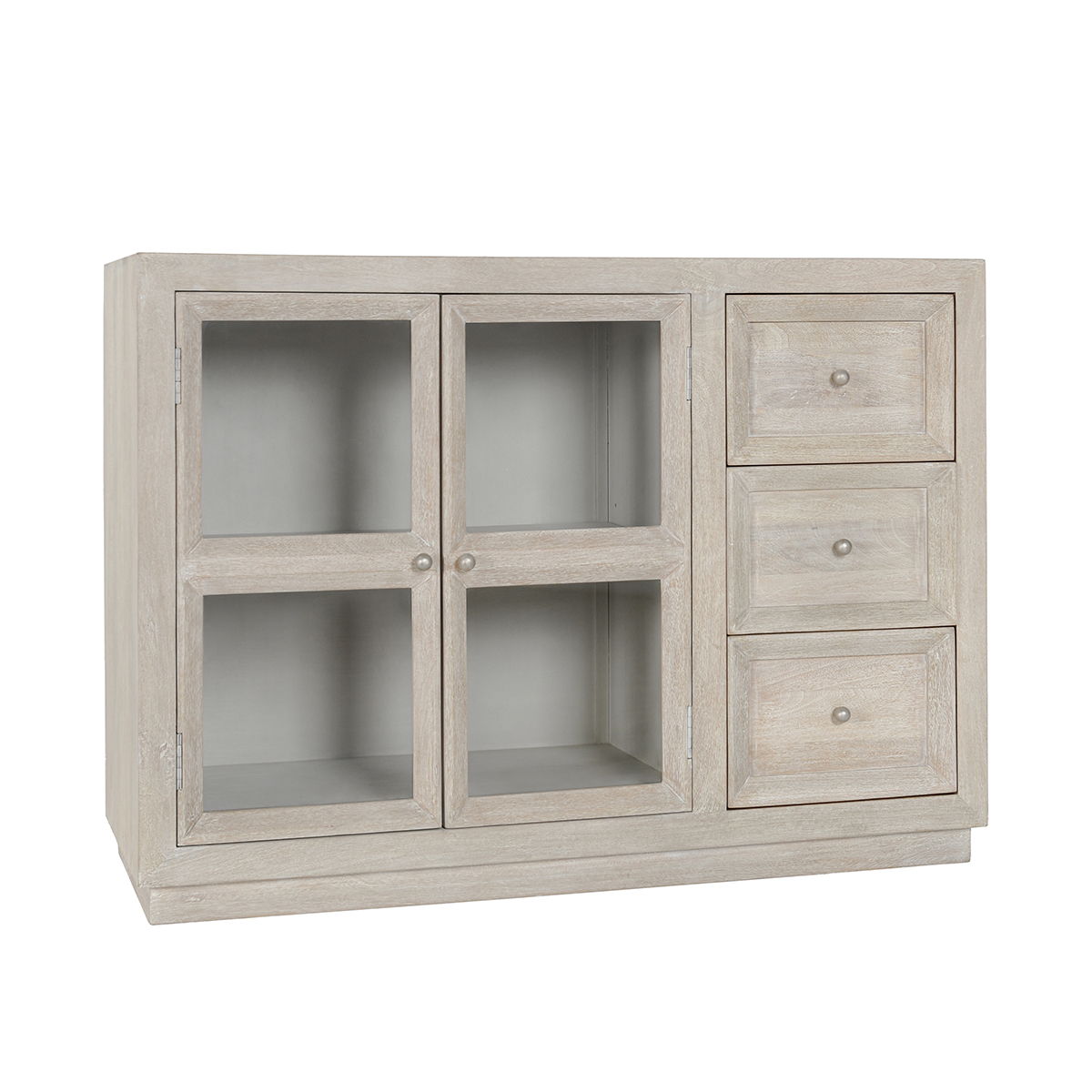Isha - 3 Drawers 2 Door Cabinet - Creamwood