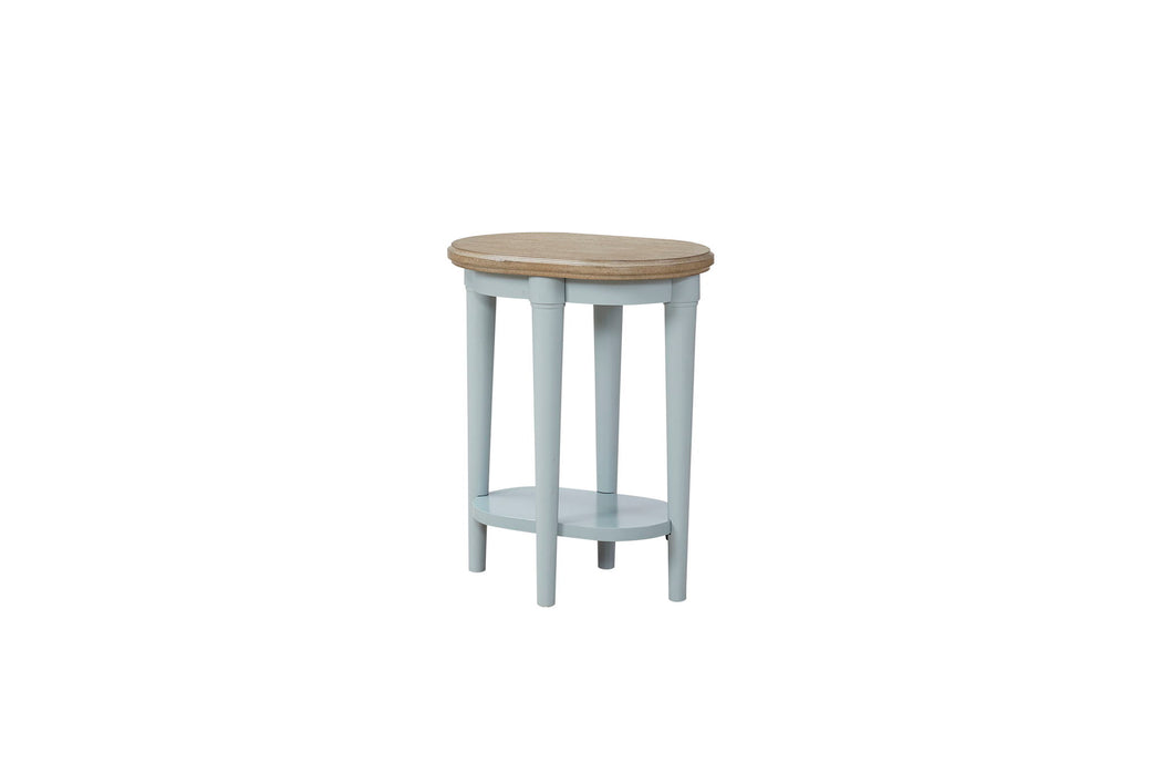 Citrus Heights - Chairside Table - Ocean / Light Brown