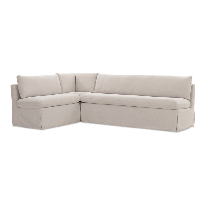 Fable - 3 Piece Slipcover Dining Banquette L-Shape - Beige