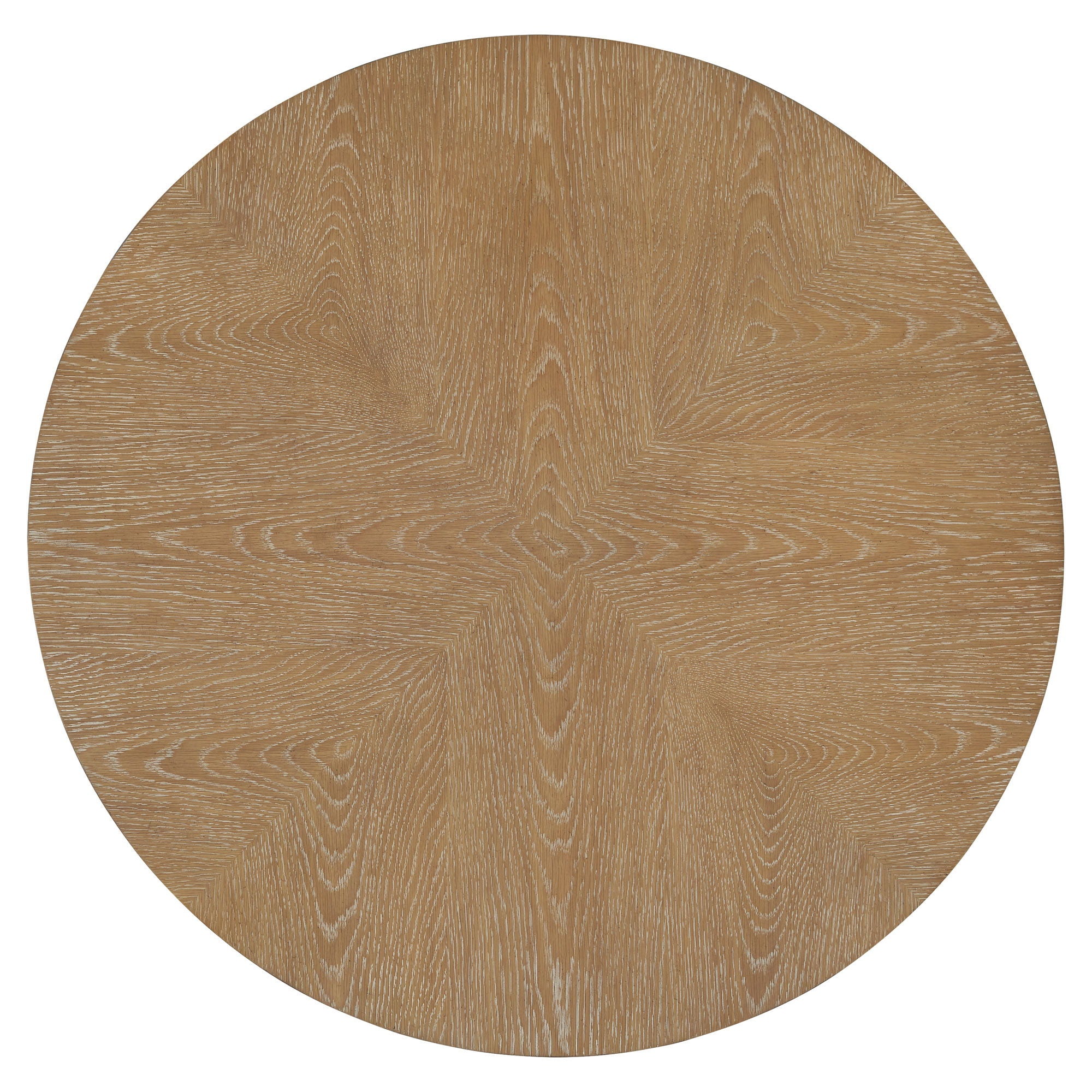 Escape - Cocktail Table Round With Shelf - Glazed Natural Oak / Black Metal Trim