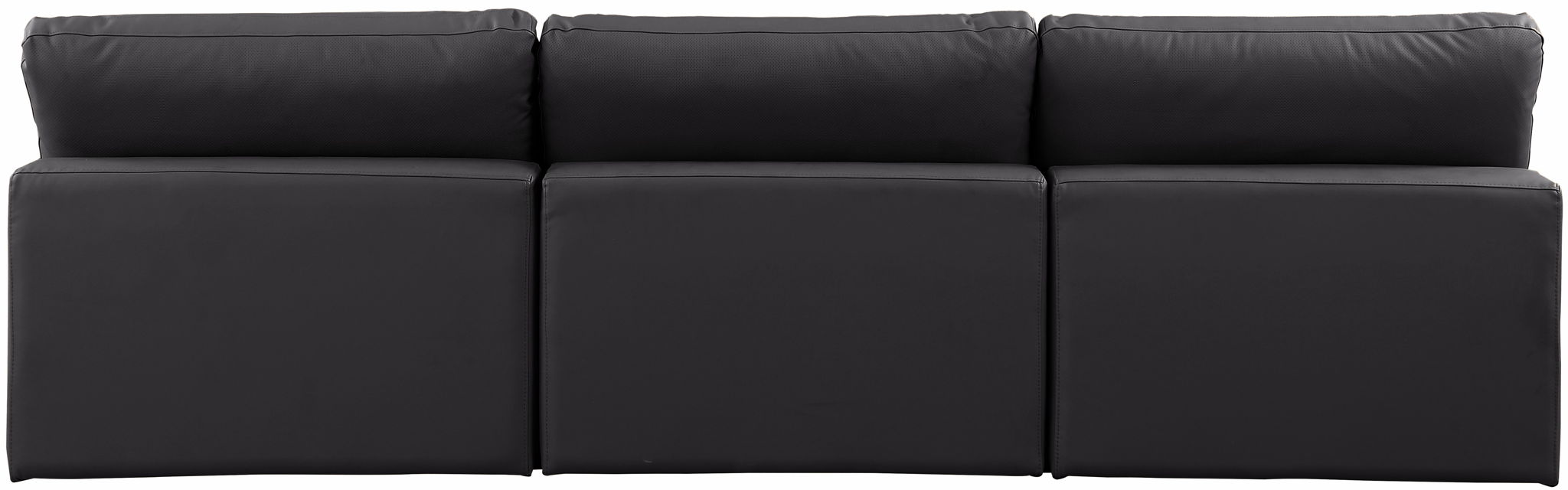 Comfy - Faux Leather Modular Armless Sofa 3 Seats