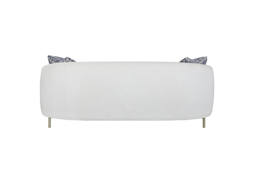 Elure - Dreamy Rounded Sofa - Pearl Silver