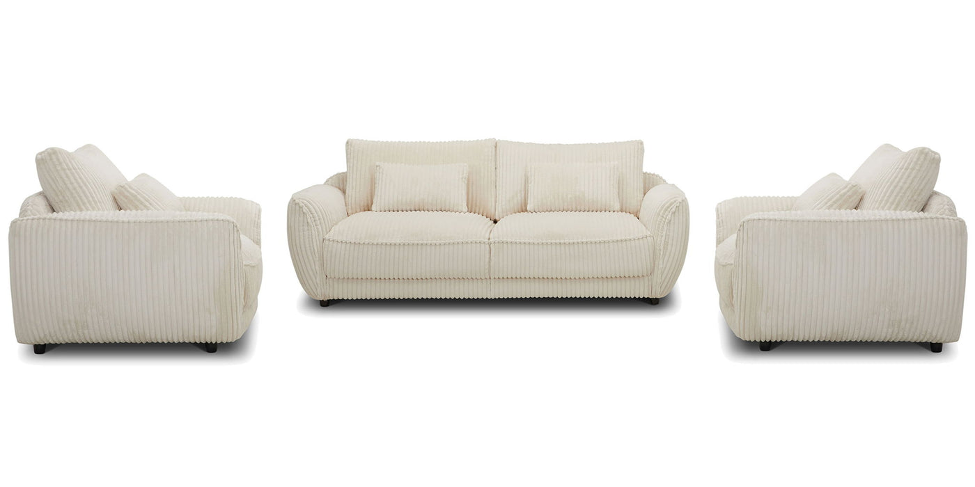 Utopia - Sofa And 2 Chair And Half - Mega Ivory