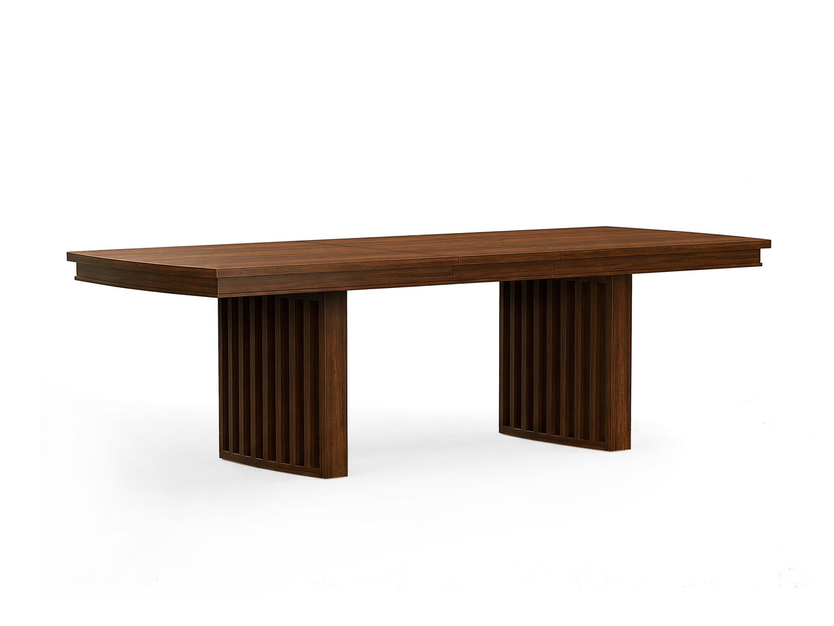 Reena - Extendable Trestle Dining Table - Rich Brown