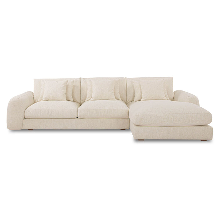 Berga - Sectional Right Stationary Sofa - White