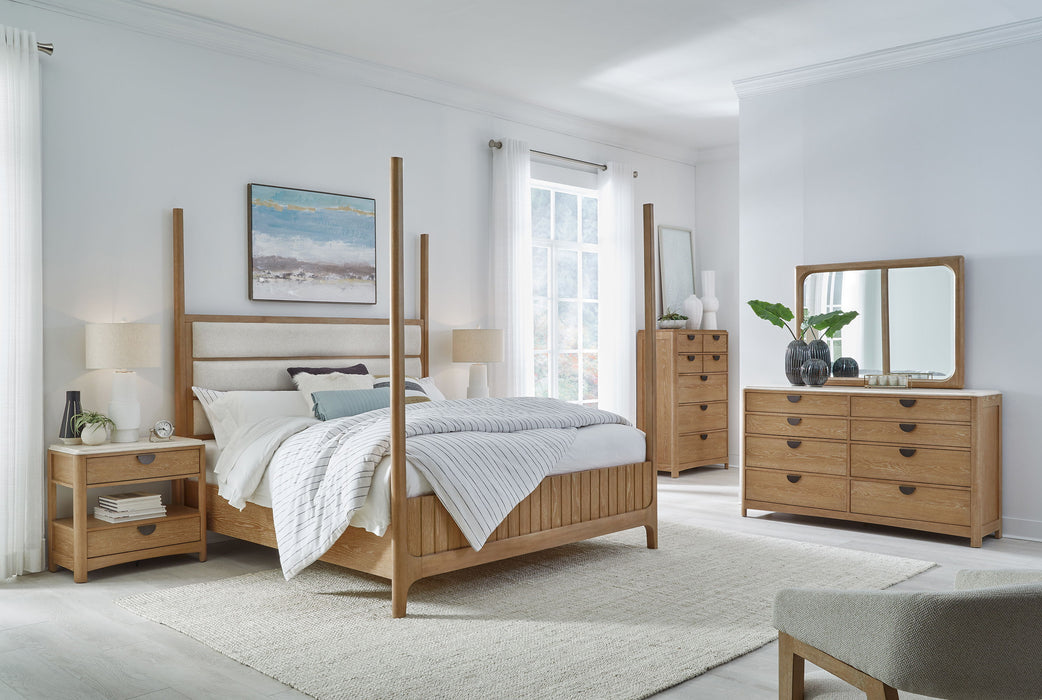 Escape - Bedroom 5 Drawer Chest With Cedar Bottom - Glazed Natural Oak