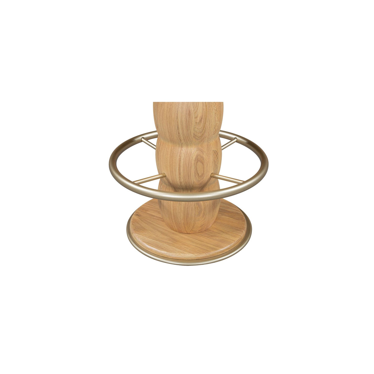 Nio - Swivel Counter Stool - Dark Green / Light Brown
