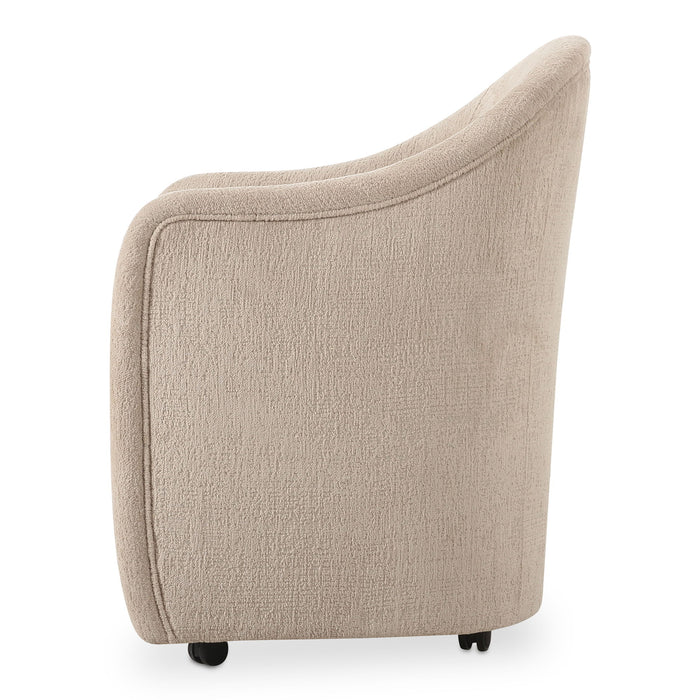 Drava - Rolling Dining Chair - Beige