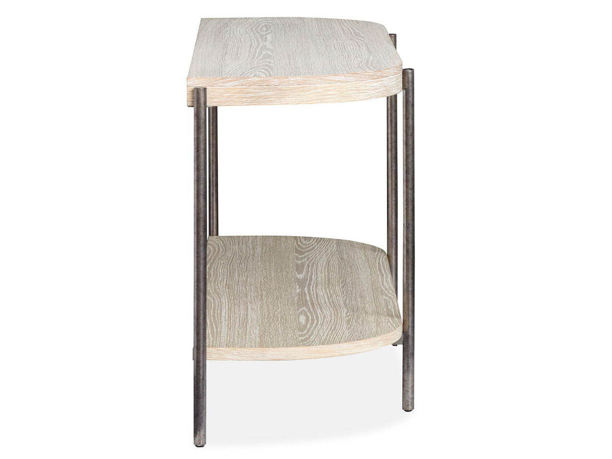 Jennings - Demilune Sofa Table - Edgecomb Gray And Weathered Antique Nickel