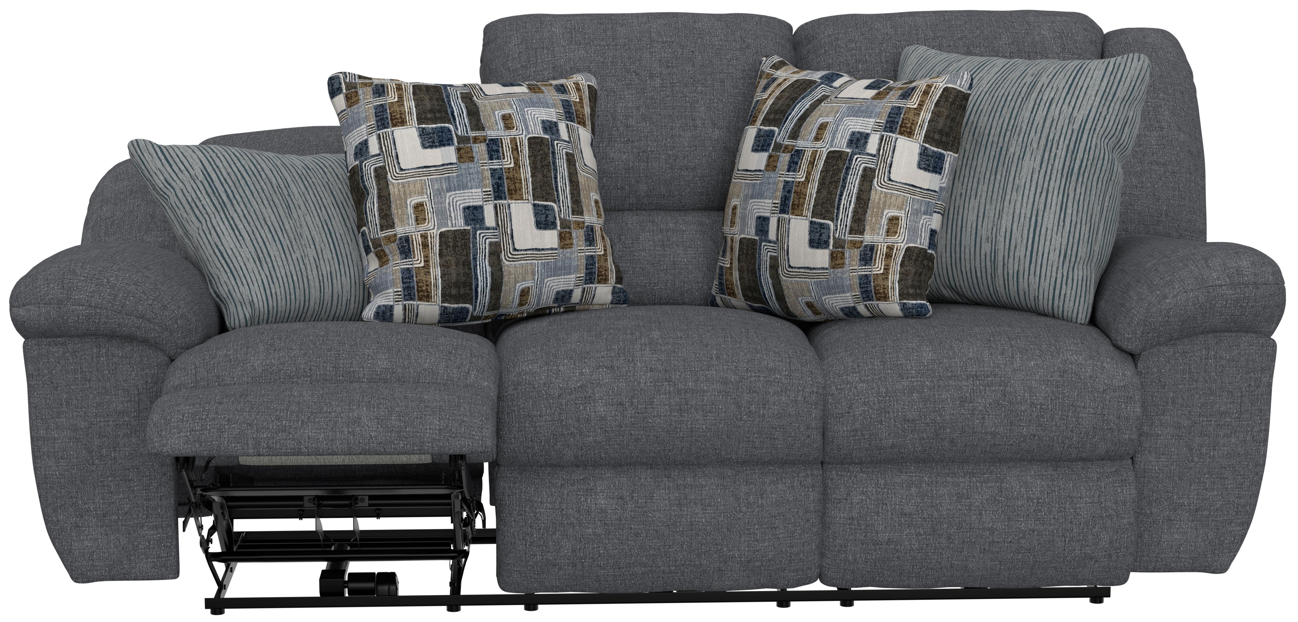 Trifecta - Sofa With 3 Recliners and Drop Down Table