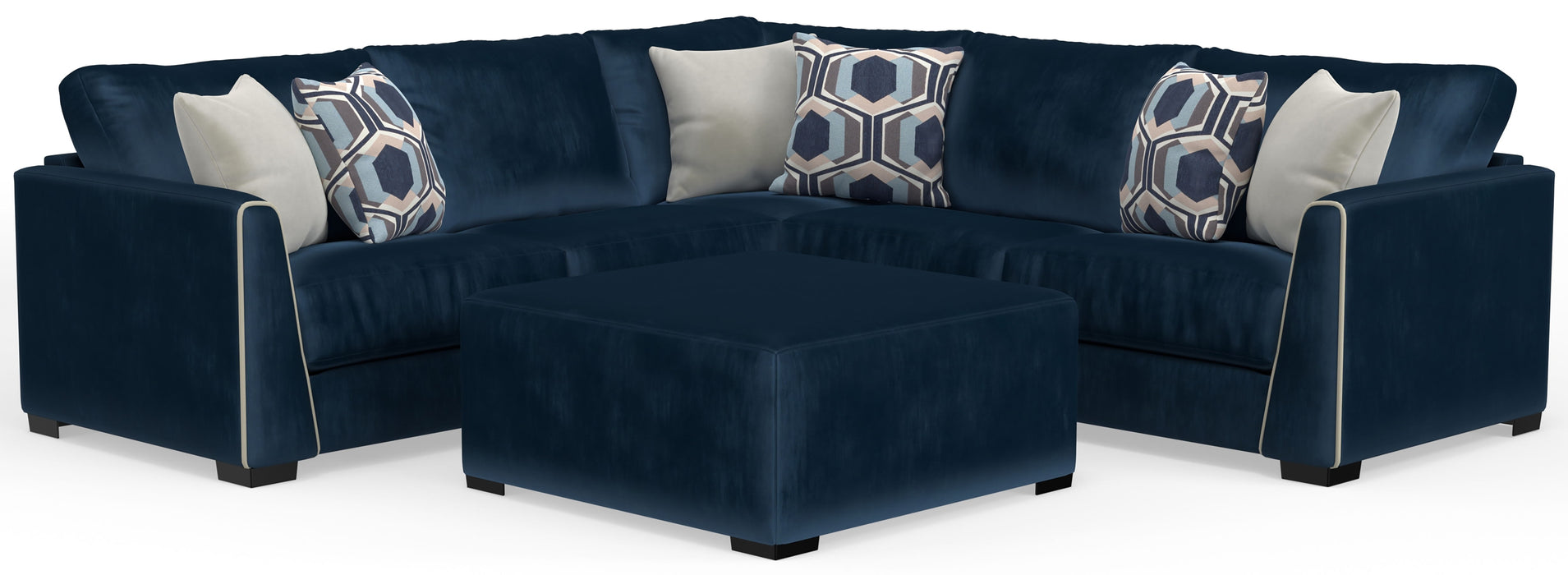 Jetson - Sectional, Accent Pillows & Cocktail Ottoman Set