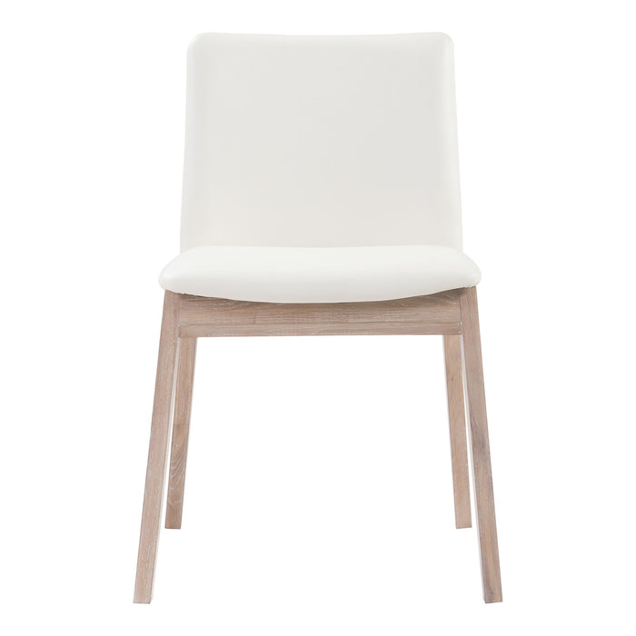 Deco - Oak Dining Chair (Set of 2) - Cream White