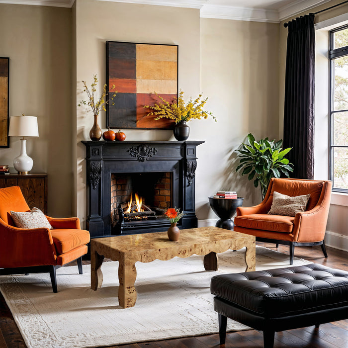 Vassa - Burl Veneer Coffee Table