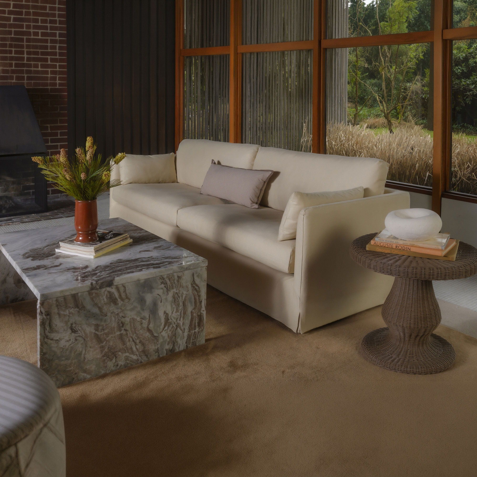 Rosa - Coffee Table Torrento Marble - Brown / Beige