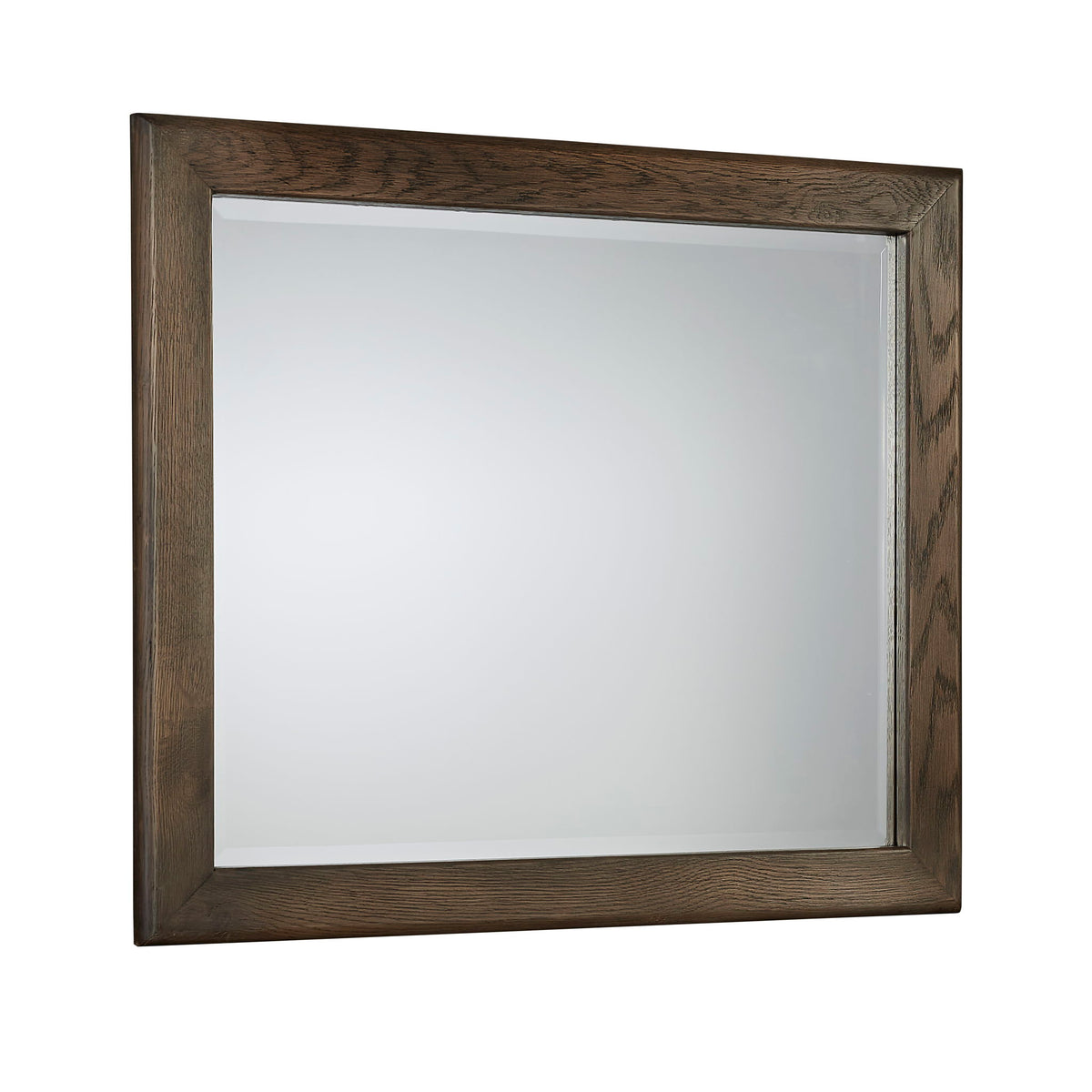 Crafted Oak - Landscape Mirror Beveled Glass - Dark Brown