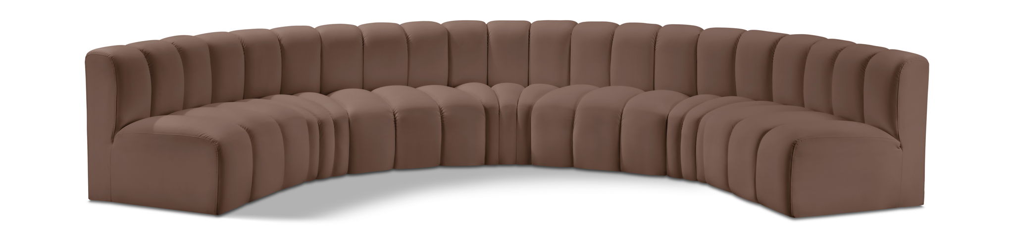 Arc - Faux Leather 7 Piece U-Shaped Modular Sofa