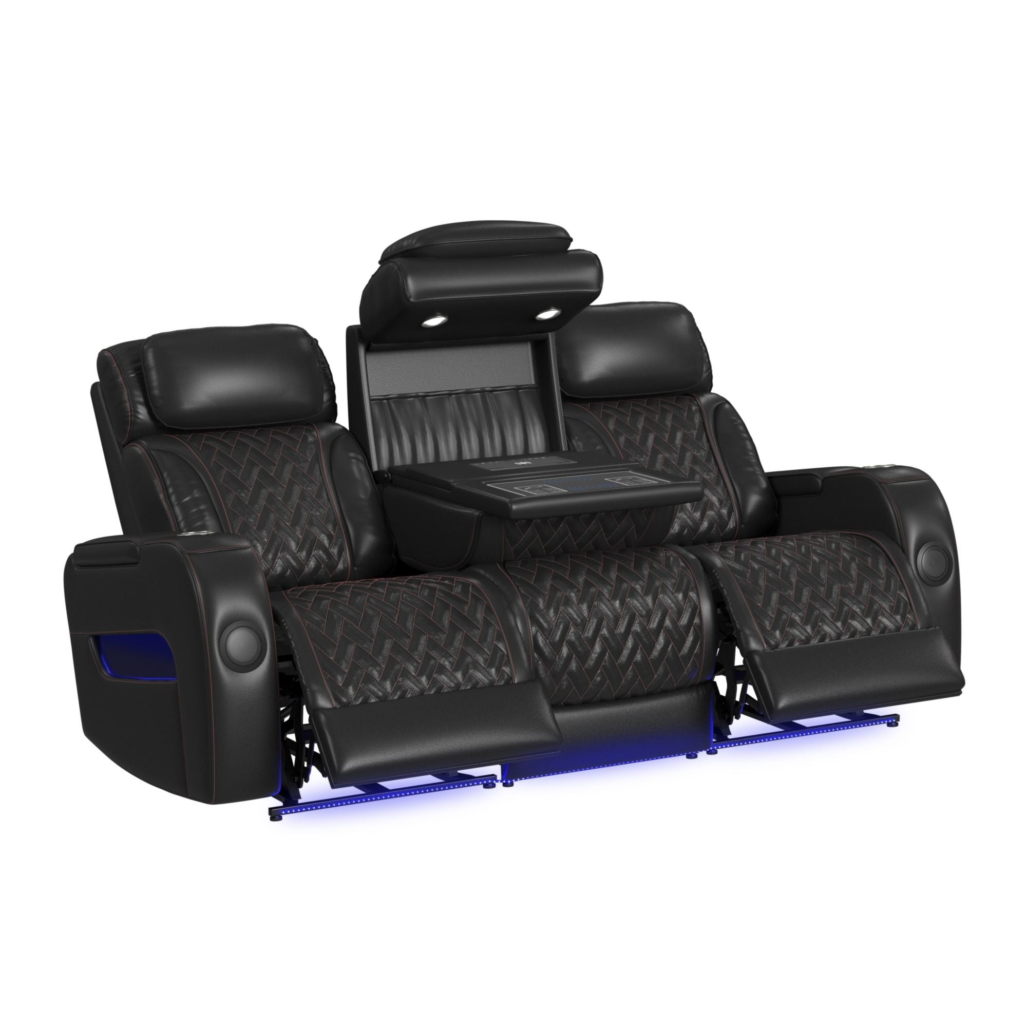 Prime Time - P3 Sofa With I Table, Reading Light, Heat, Massage, LED, And Speaker