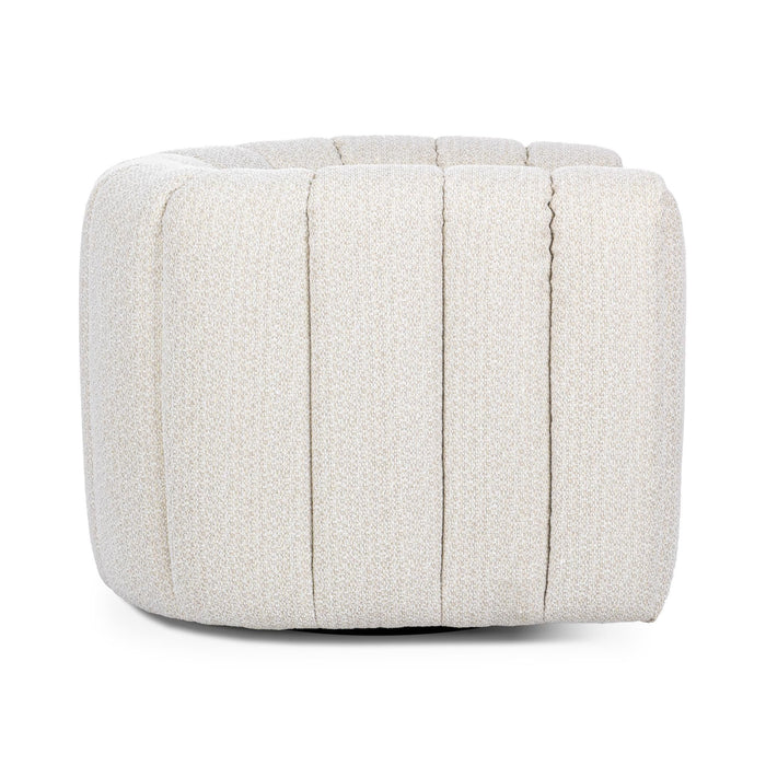 Lexa - Upholstered Swivel Chair - Cream
