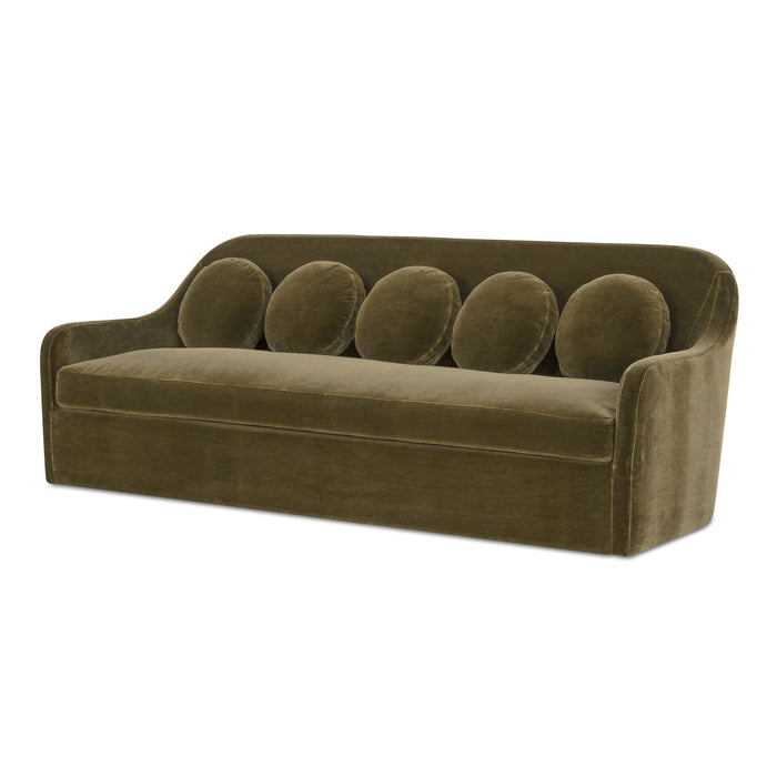 Rialto - Faux Mohair Sofa - Dark Green