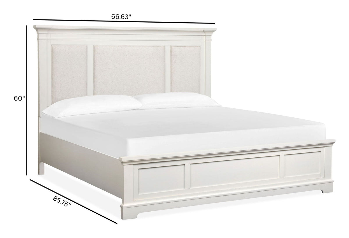 Kingston - Complete Panel Bed With Upholstered Headboard