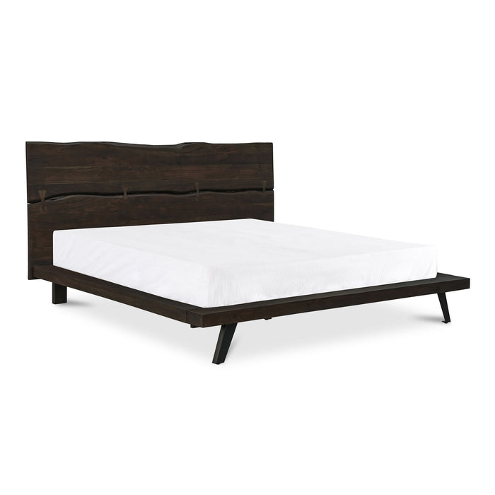 Madagascar - Queen Platform Bed - Dark Brown