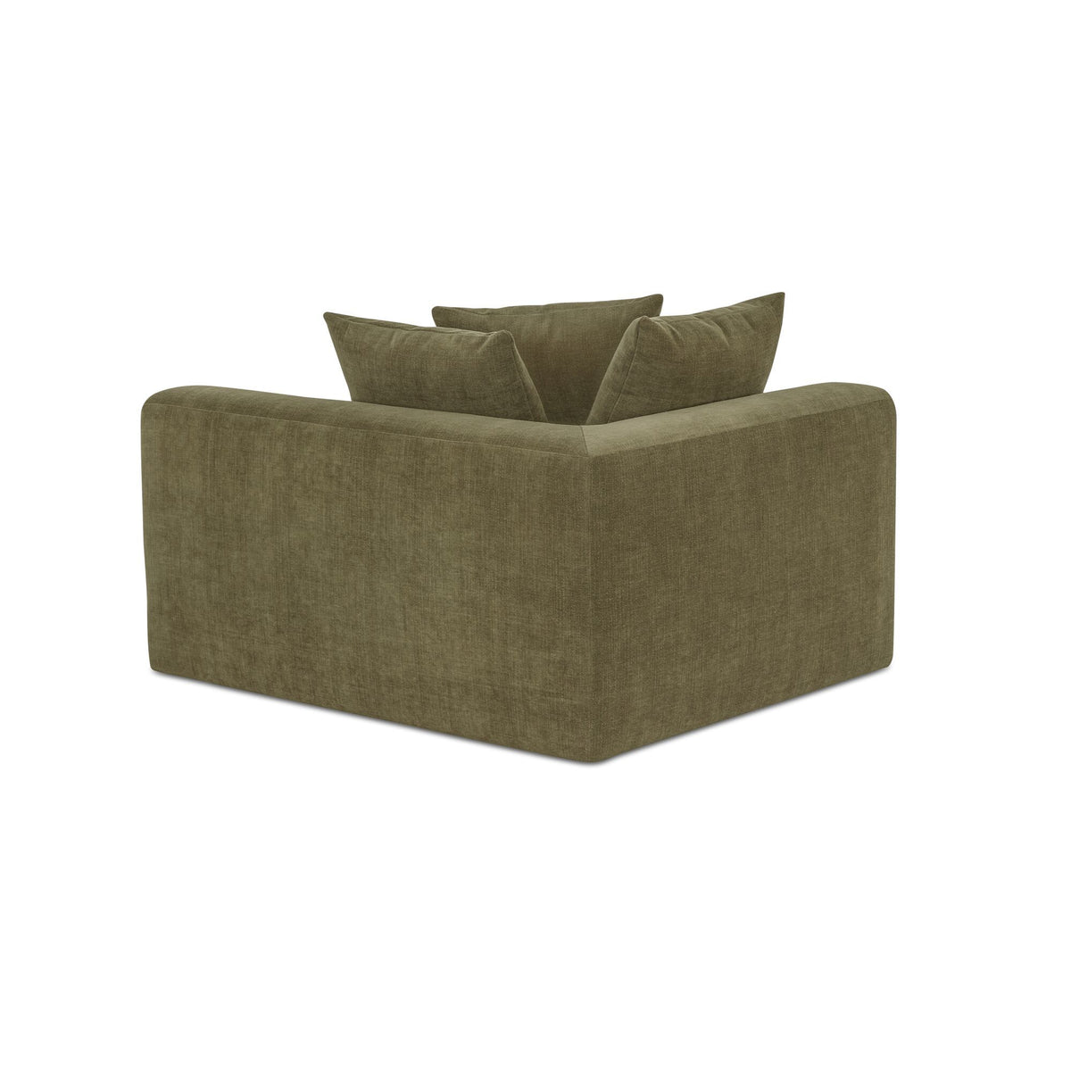 Davie - Left Arm Facing Chair - Olive Green