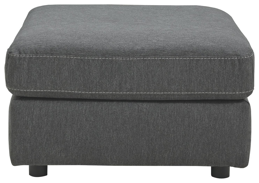 Candela - Oversized Accent Ottoman - Charcoal