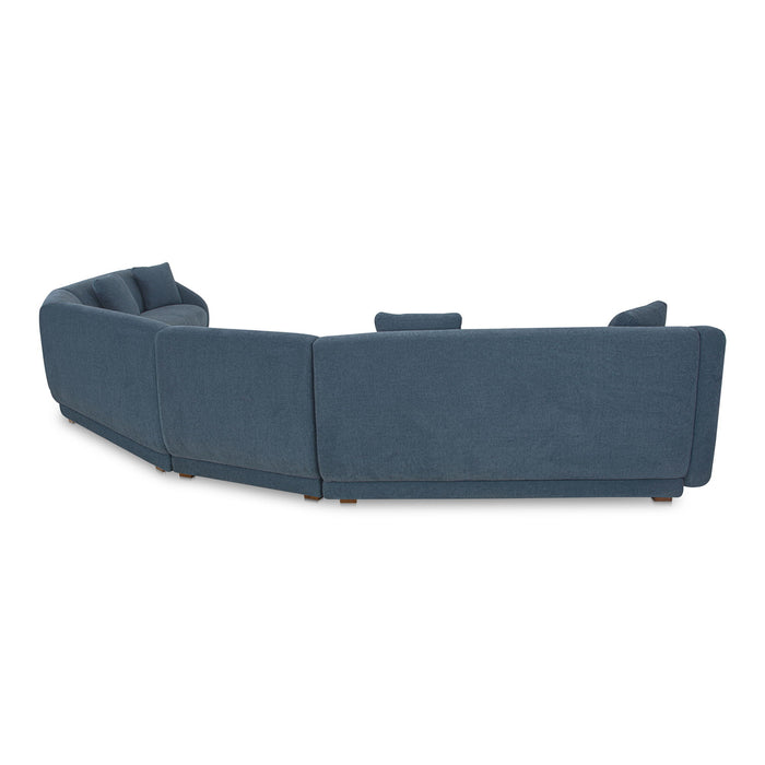 Fraser - 5 Piece Modular Sectional - Deep Blue