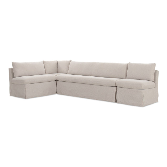 Fable - Slipcover Dining Banquette L-Shape Sectional - Beige