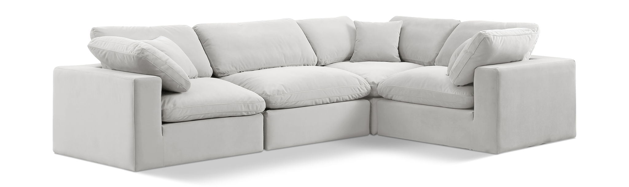 Comfy - 4 Piece Velvet Modular Sectional
