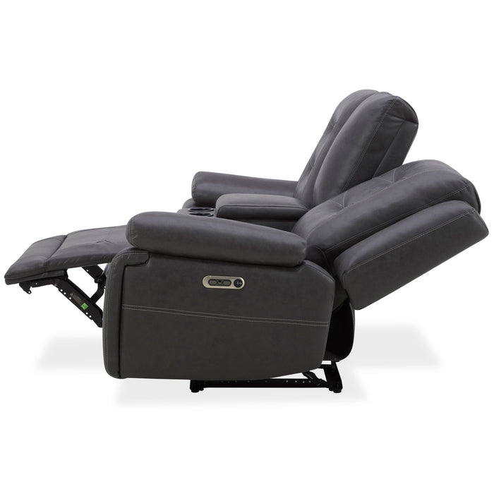 Caldwell - Power Console Loveseat - Tahoe Charcoal