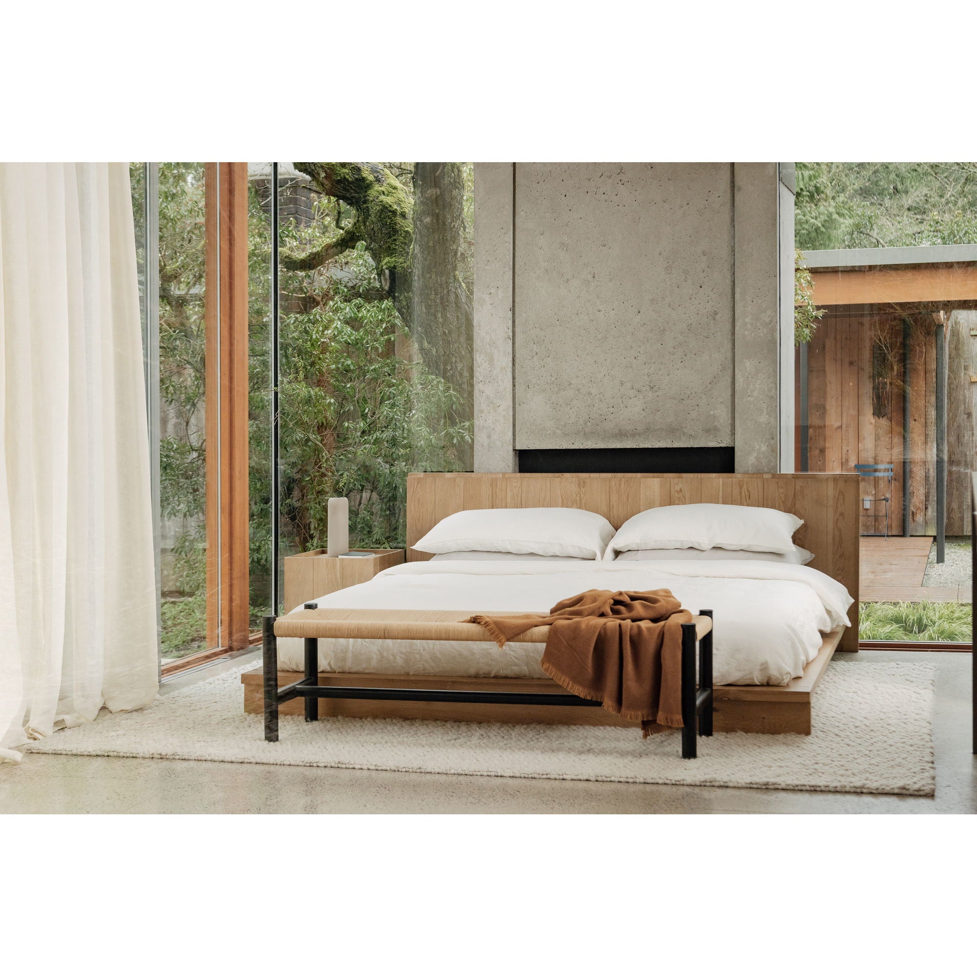 Plank - Queen Bed - Natural Oak