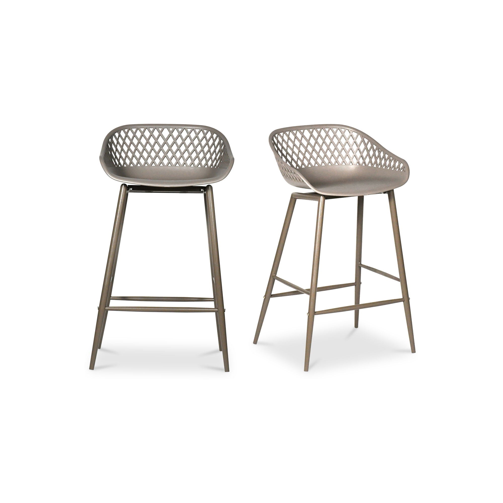 Piazza - Outdoor Counter Stool (Set of 2) - Gray