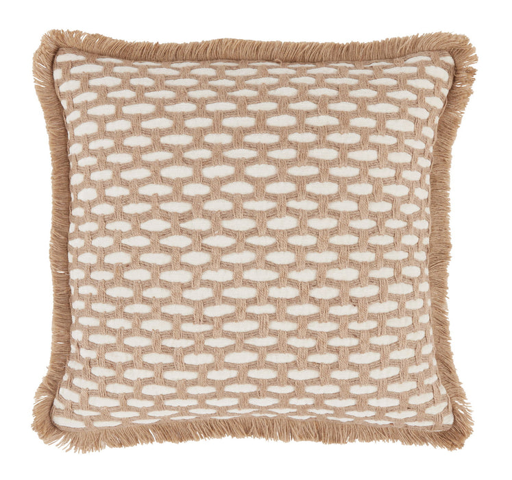 Melange - ML Timber Pillow - Natural/Ivory