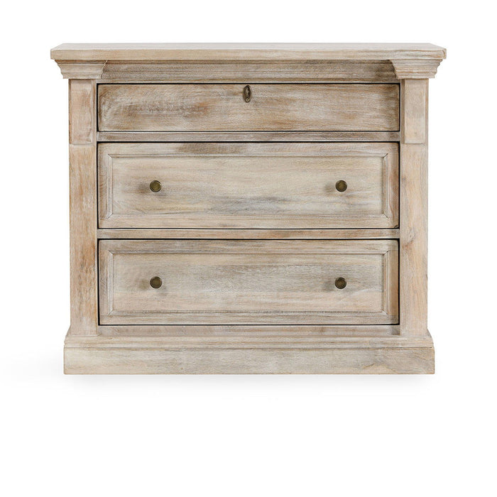 Adelaide - 3 Drawer Nightstand - Natural White Wash