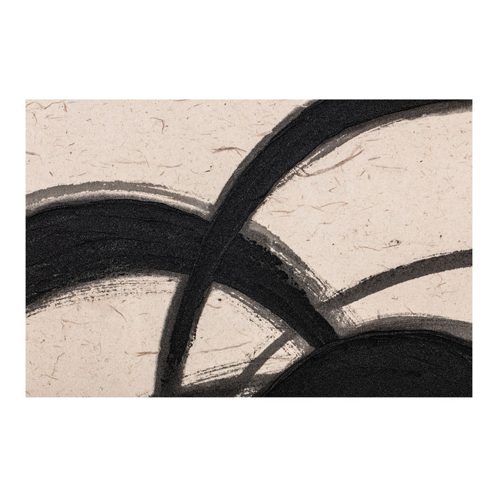 Poet - Framed Painting - Beige / Black