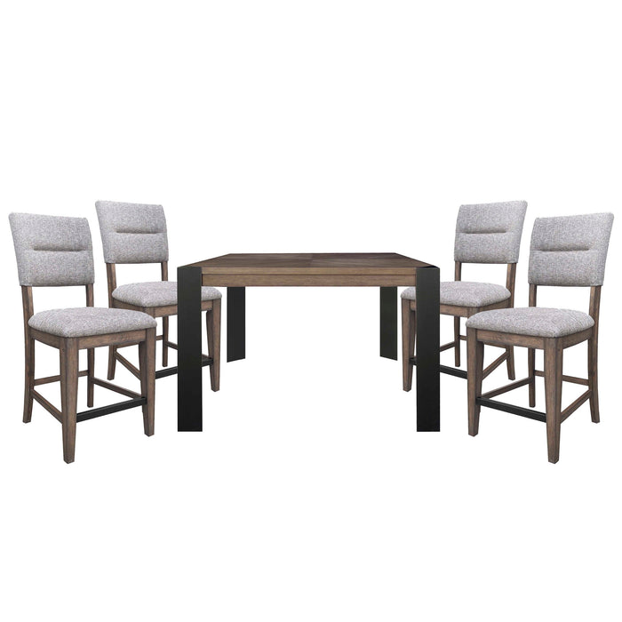 Cedar Fork - Dining Upholstered Fabric Counter Stool (Set of 2) - Smoked Arabica