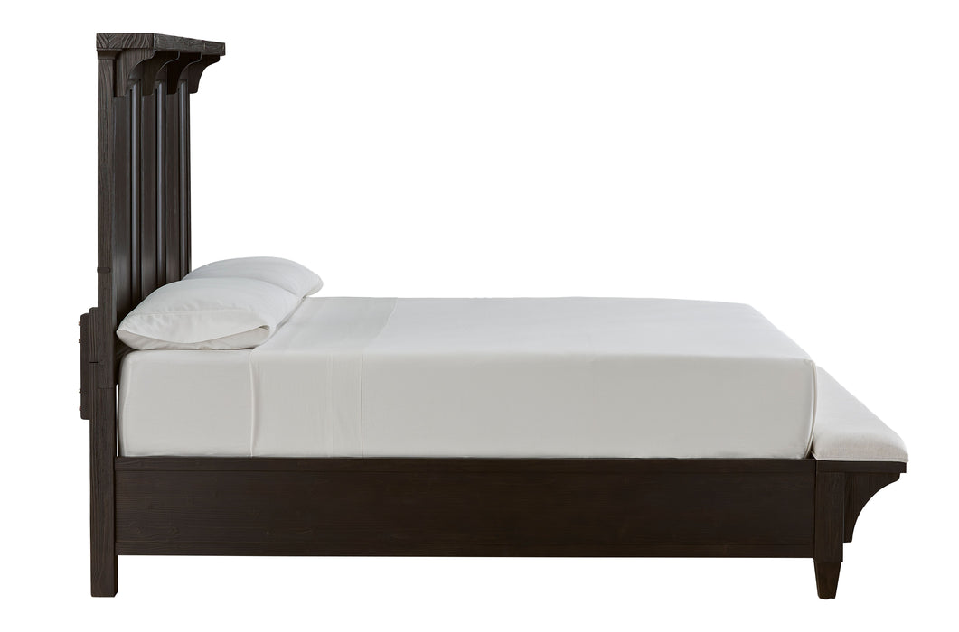 Sierra - Complete Lighted Panel Bed With Upholstered Footboard