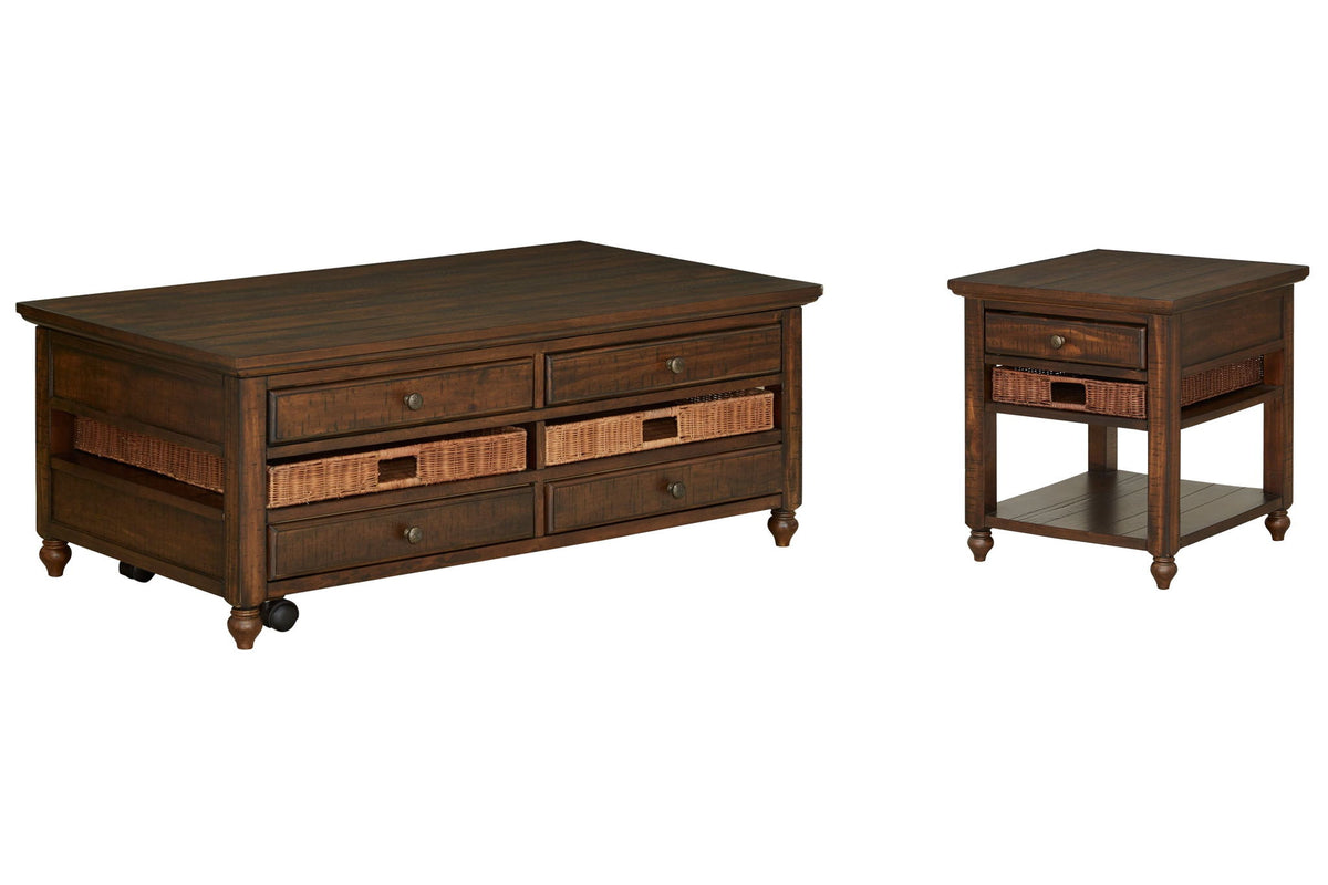 Cottage Lane - Rectangular Lift Top Cocktail Table Set
