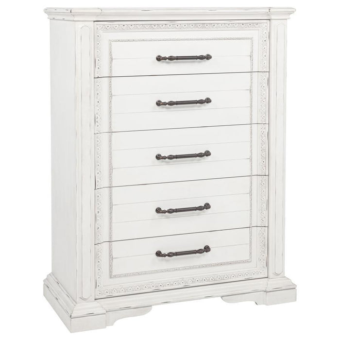 Mckinney - 5-Drawer Bedroom Chest Of Drawers - Vintage White