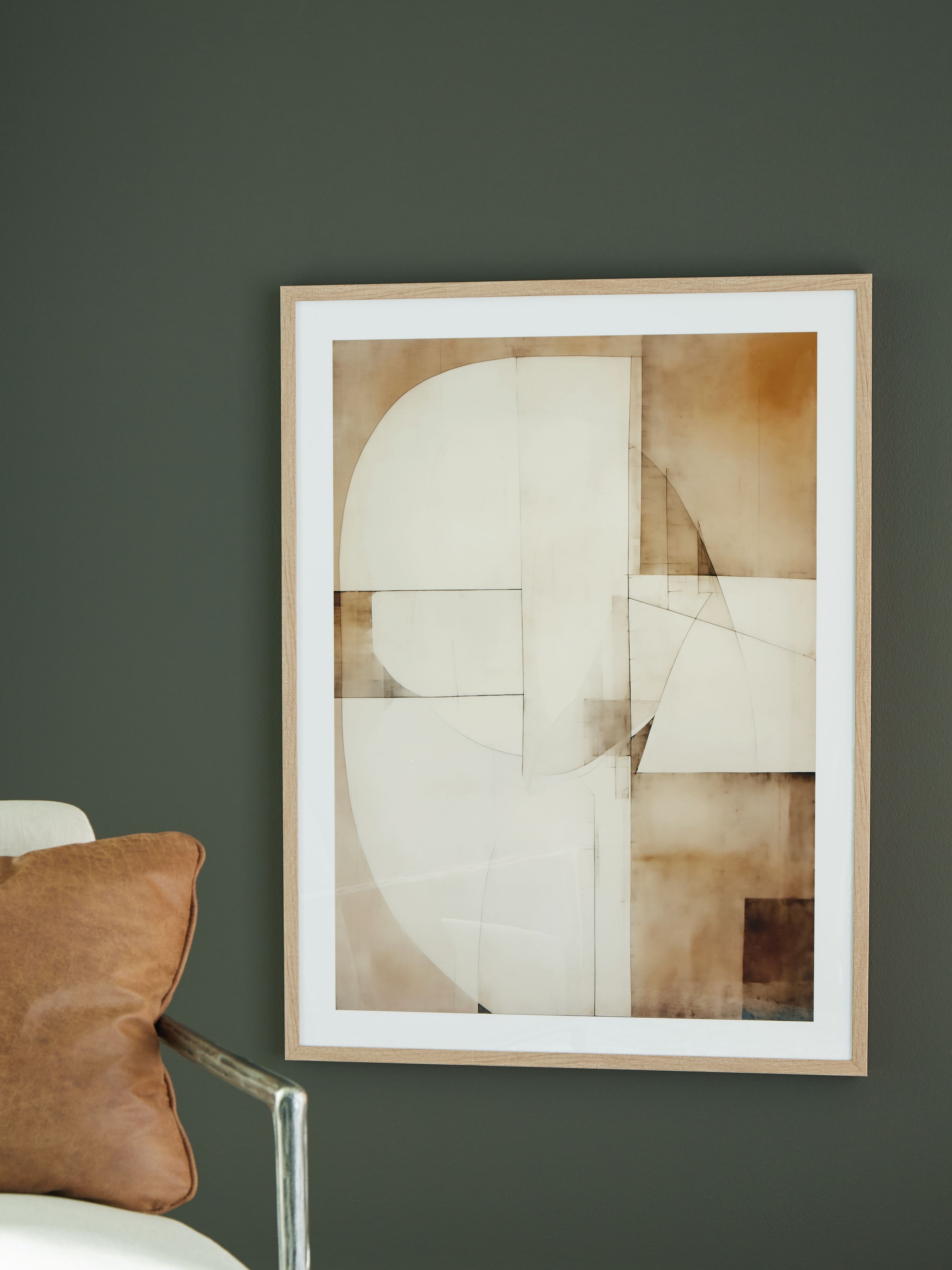 Corlain - Wall Art - Brown / Tan / White