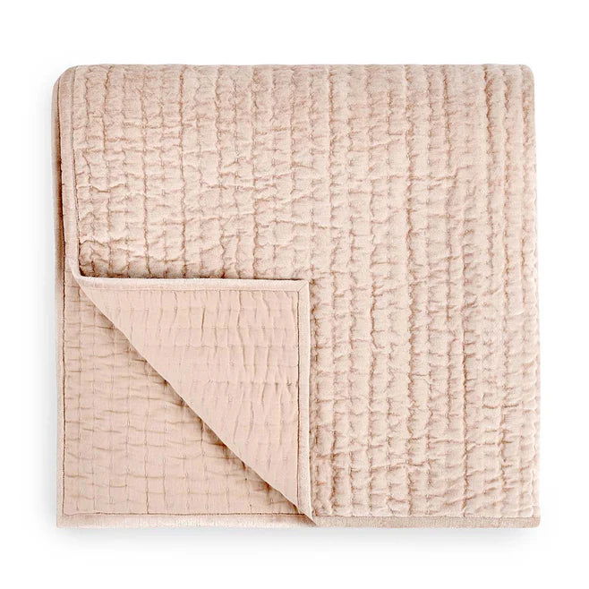Bari - Velvet Quilt - Nude