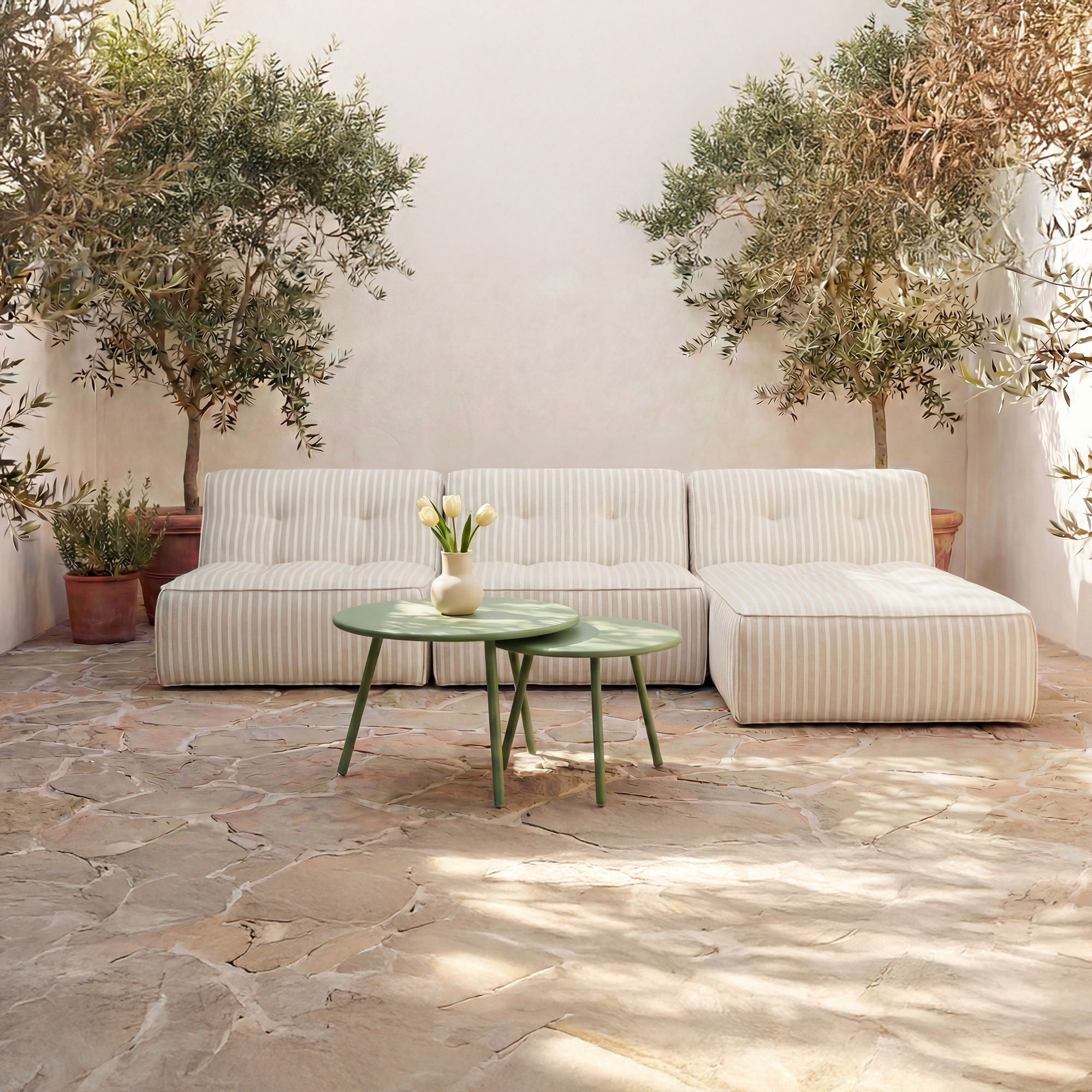 Kari - Outdoor Nesting Coffee Table - Green