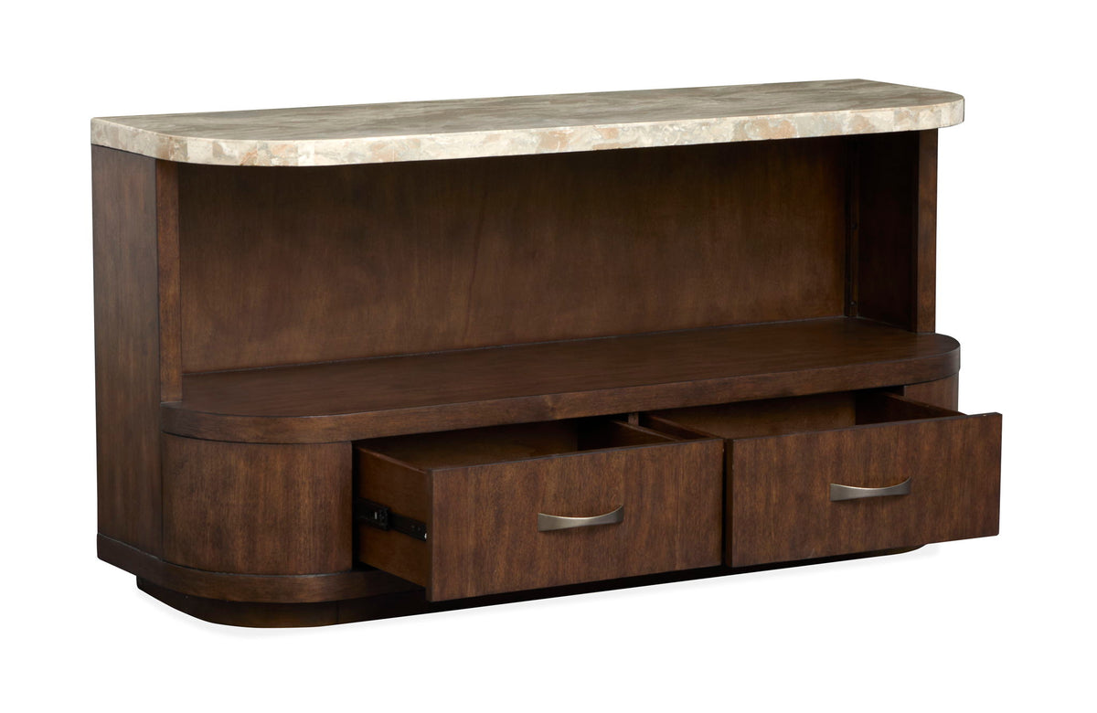 McPherson - Demilune Sofa Table - Burnt Umber