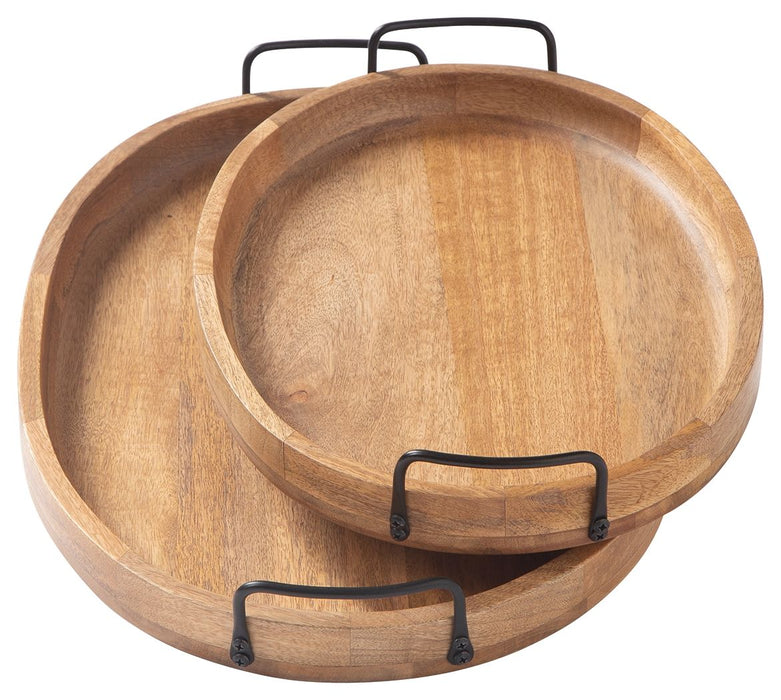 Jocelyne - Brown / Black - Tray Set (Set of 2)