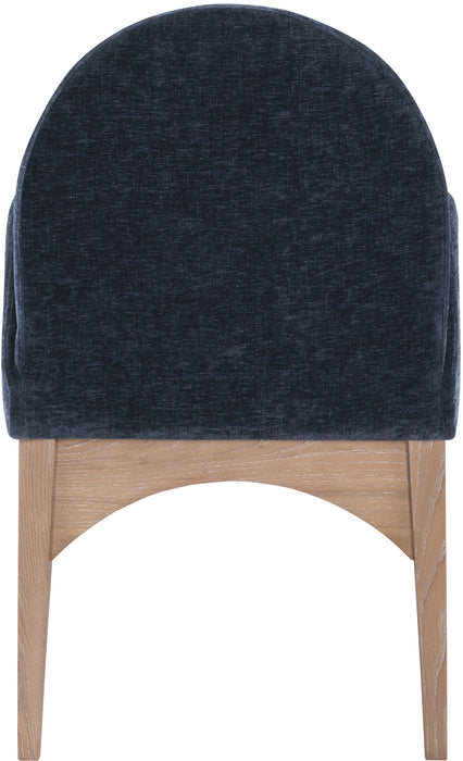 Waldorf - Chenille Dining Arm Chair With Natural Legs