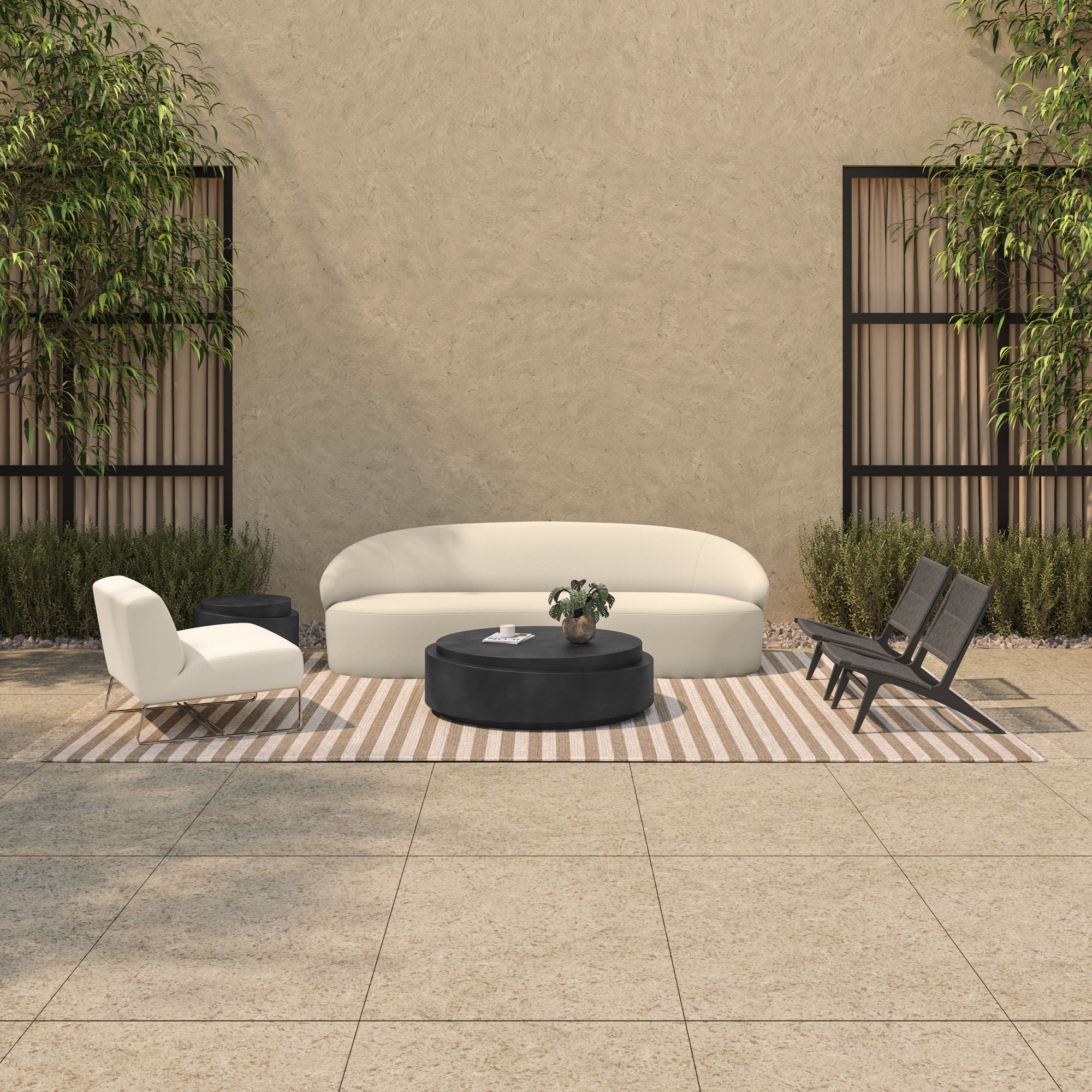 Cosmo - Outdoor Accent Table - Black